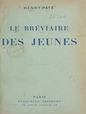 cover image of Le bréviaire des jeunes